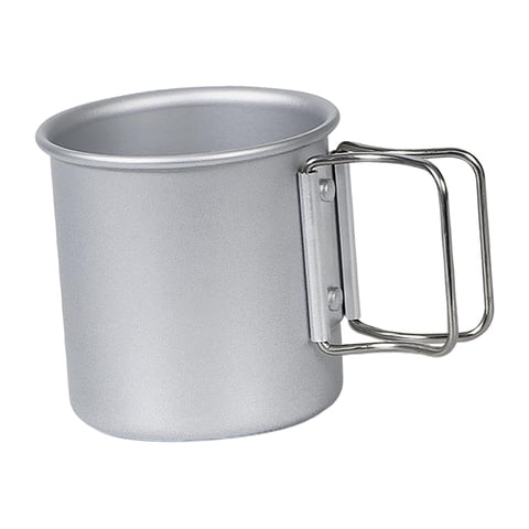Magideal - Taza De Café Para Acampar Al Aire Libre, Taza De Café Portátil Con Mango Plegable, Jarra De Cerveza De Aleación De Aluminio Para Mochileros, Viajes De Argén