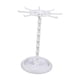 thumbnail image 4 of Organizador de árbol de joyería, estante de almacenamiento giratorio, pantalla ajustable duradera para pulsera, brazalete, Organización del hogar, esc , Alto Blanco, 4 of 5