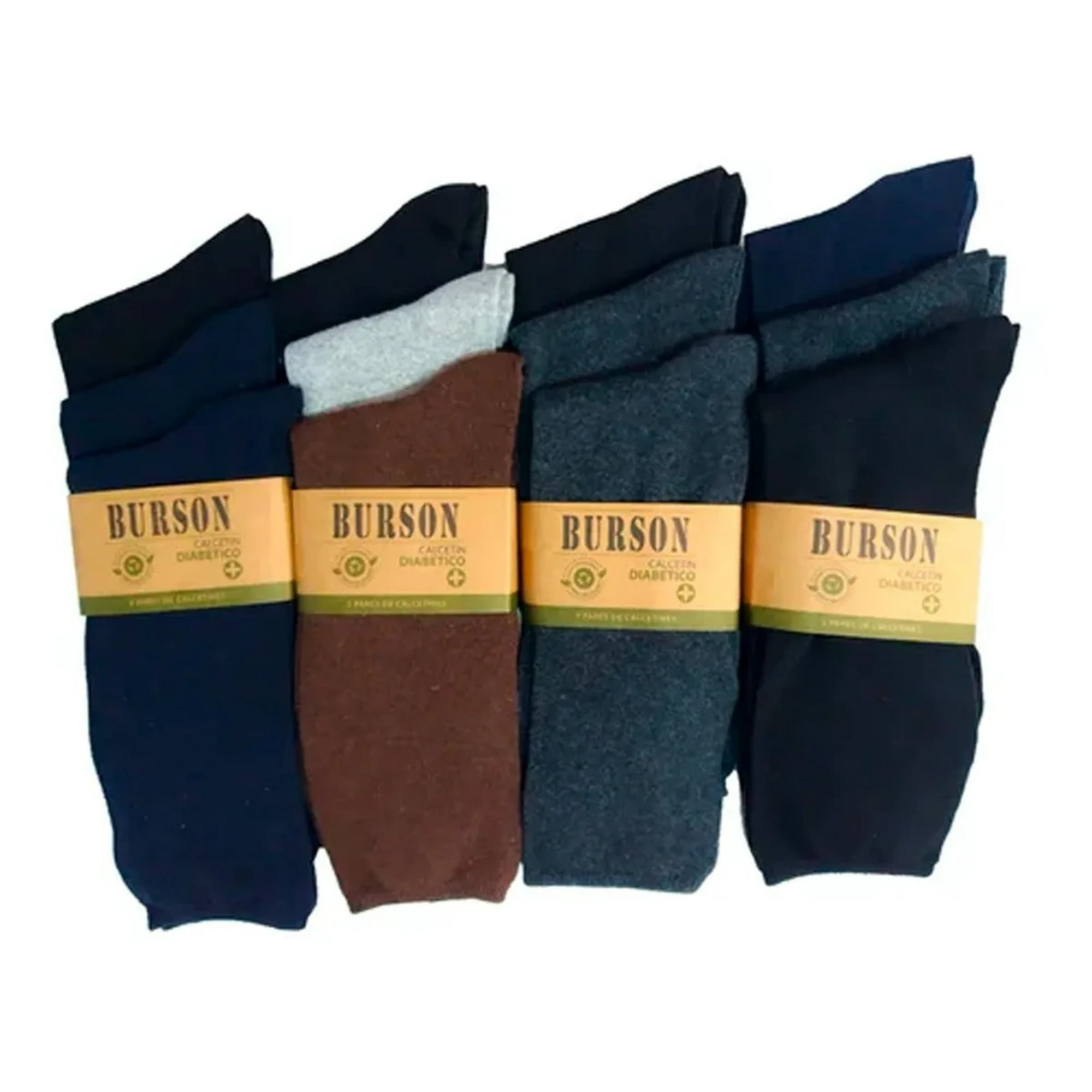 Onlyzaza - Calcetines De Algodón Para Hombre - Sin Costura - Pie Diabético - Docena