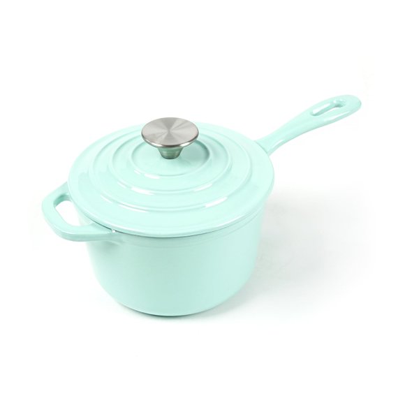Cacerola HAWOK de 1 cuarto Hierro Fundido Esmaltado Verde