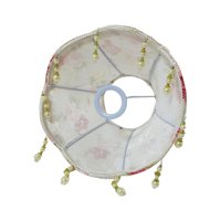 Ioensy - Pantalla De Tela Pantalla De Lámpara De Patrón De Flores De Estilo Vintage Con Flecos