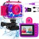 thumbnail image 1 of Cámara impermeable GKTZ Kids 20MP 1080p con tarjeta SD de 32GB rosa, 1 of 7