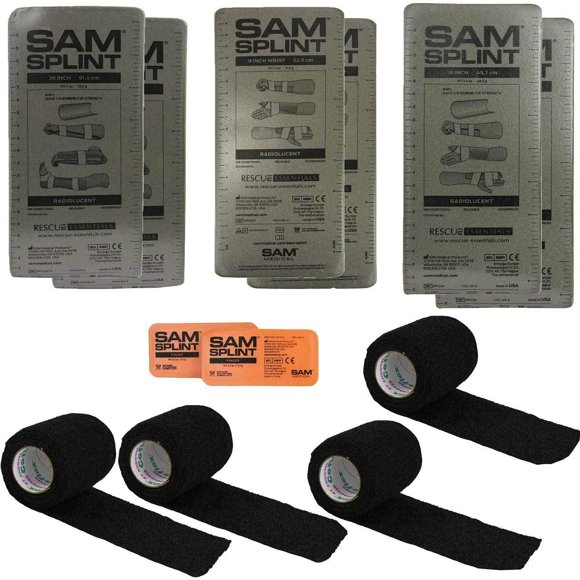 Paquete combinado SAM® de Splint Rescue Essentials con 2-36, 2-18 y 2-9