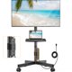 thumbnail image 1 of Carrito de TV móvil Perlegear para televisores de 23 a 60 pulgadas, USB, alimentación AC, 1 of 8