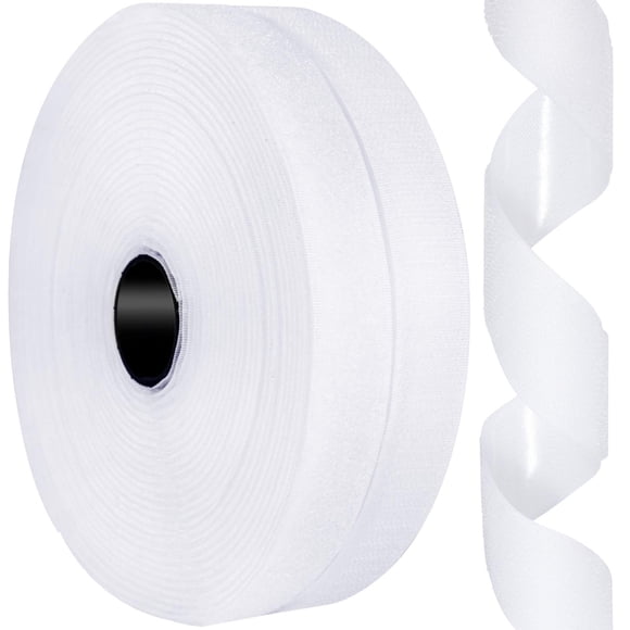 Cinta de gancho y bucle SOURRI, rollo adhesivo de 0,75" x 8 m