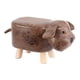 thumbnail image 1 of Reposapiés De Animales Banco Para Niños Taburete De Aprendizaje Otomano Tapizado Fácil De Limpiar Marrón, 1 of 5