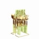 thumbnail image 1 of XmhyTop Juego de Cubiertos de Oro Verde A 24 Piezas Flatware Set de Acero Inoxidable, Ideal para Familias y Eventos, 1 of 5