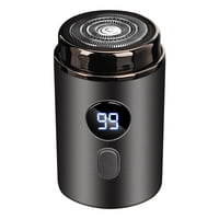 Xusx111 - Mini Afitadora De Bolsillos Eléctricos Para Hombres, Afitadora Rápida De Cabeza De Afeitado Grande Flotante, Mini Afitadora Portátil Impermeable, Mini Trimmer De Pantalla De Carga De Potenci