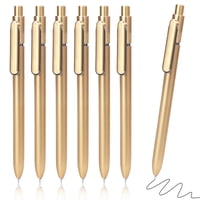 Bolígrafos De Gel Yuxinrong, 0,5 Mm, Tinta De Gel Negra Retráctil, Paquete De 6