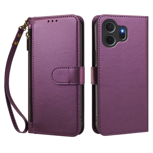 Funda Tipo Billetera para TCL NxtPaper 70 Pro con Soporte y Bolsillo con Cierre Violeta intenso