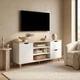 thumbnail image 2 of Rack Tv 120x30x55cm 2 Tiras 1 Puerta Melamina Homer Design Blanco Con Marron Claro, 2 of 8