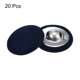 thumbnail image 3 of Uxcell 20 piezas Botón cubierto de tela de 20 mm Botones de costura redondos de metal para trajes, blusas, suéteres, azul marino, 3 of 5