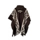 thumbnail image 2 of Poncho Con Lana De Alpaca Arauco Unisex Café, 2 of 3