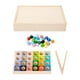 thumbnail image 4 of Juguete A Juego De Colores Del Arcoíris, Habilidades Motoras Finas, Tablero De Madera Para Aprendizaje Temprano, 4 of 5