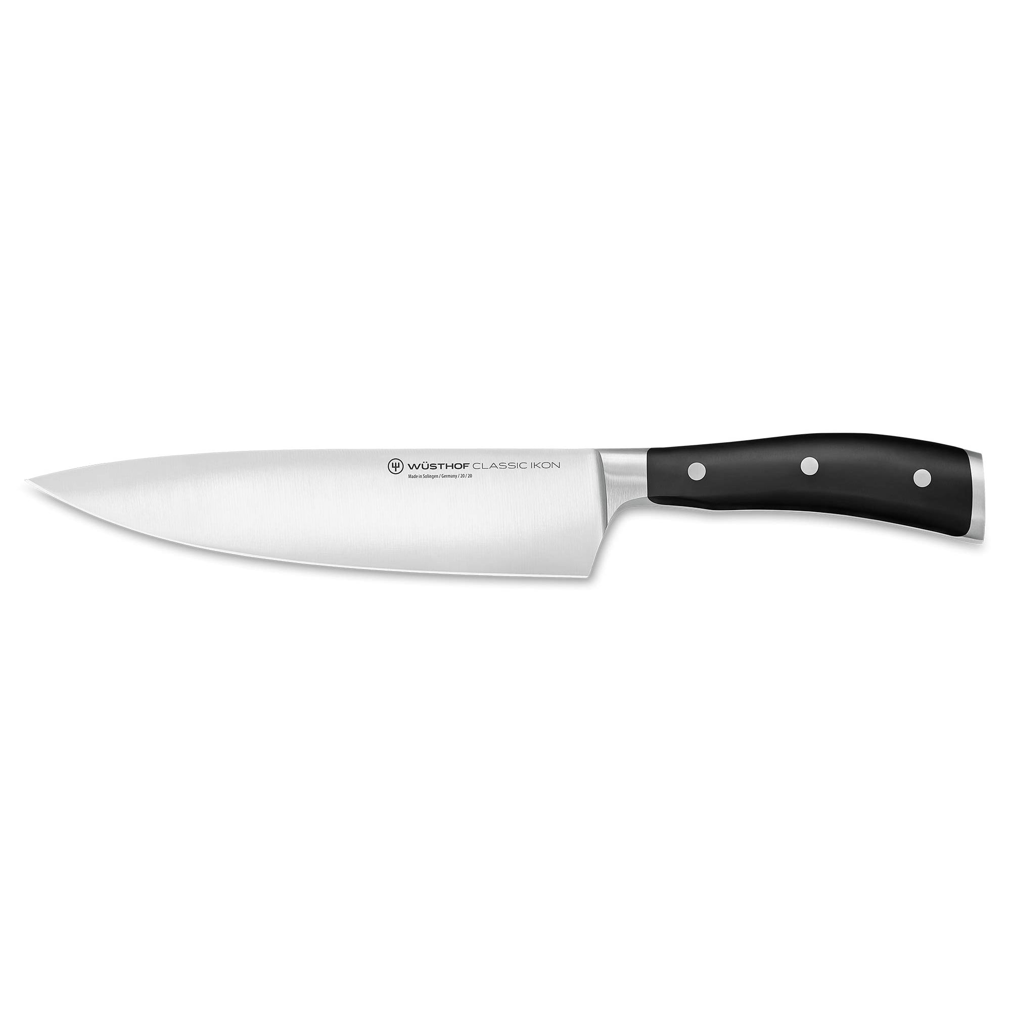 Cuchillo De Chef Wüsthof Classic Ikon De 8 Pulgadas Negro