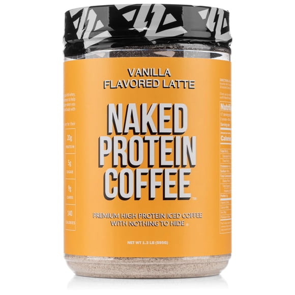 Suplemento proteico en polvo NAKED Vanilla Latte 595 g Keto