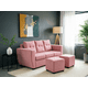 thumbnail image 1 of Living Alabama 3 cuerpos + 2 pouf Felpa Rosa, 1 of 3