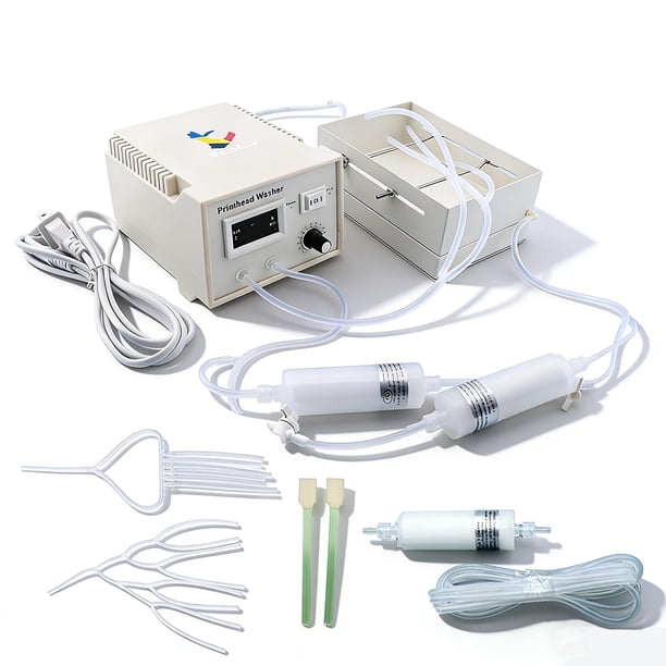 Kit de limpieza de cabezales de impresión genérico de 4/6/8 canales, 110 V, con temporizador