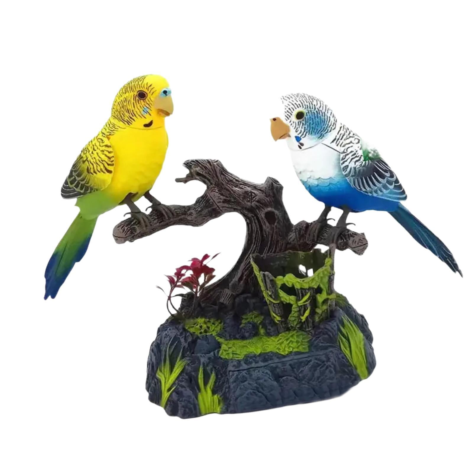 Magideal - Loros Parlantes, Decoración De Escritorio Para El Hogar Y La Oficina, Juguete Para Niños, Pájaros Eléctricos Realistas, Juguete De Pájaro Con Control
