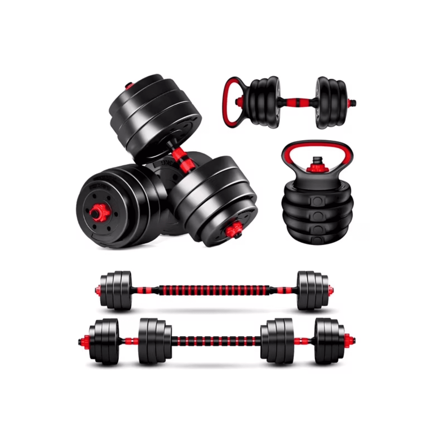 Citotools - Set Mancuernas Y Barra Ajustable 30 Kg Entrenamiento Fitness