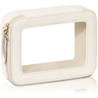 Xusx111 - Bolsa De Maquillaje Transparente Bolsa De Cosméticos De Viaje Bolsa De Aseo Transparente Con Cremallera, Organizador De Maquillaje Portátil Bolsa De Coche Compacta De Viaje Para Lo Esencial