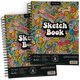 thumbnail image 1 of Paquete de cuadernos de bocetos HIPPIE CRAFTER, 9 x 12 pulgadas, 100 hojas, 100 g/m², 1 of 7