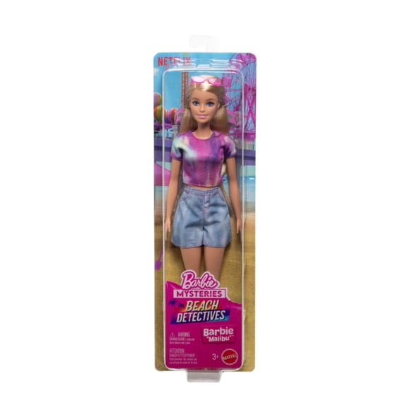 Barbie Malibú Detectives Playa Muñeca Serie 3 Años+