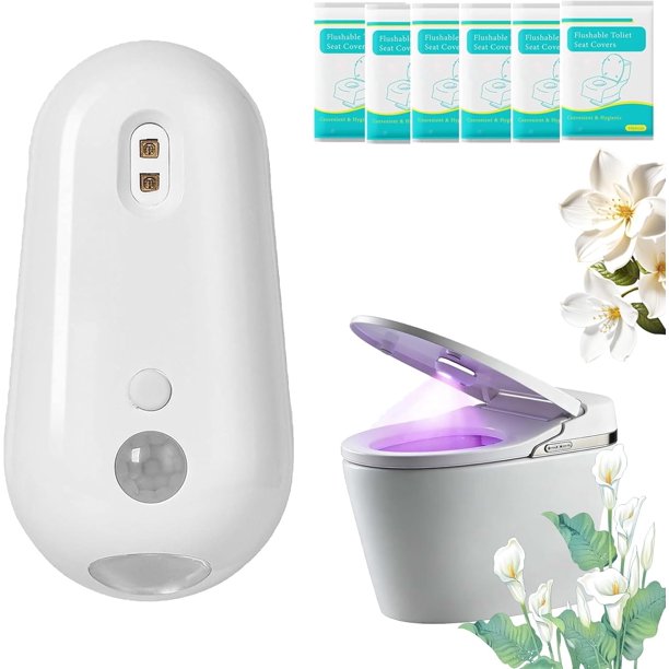 Luz inodoro UV autolimpiante sensor movimiento recargable luz nocturna montaje adhesivo