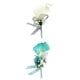 thumbnail image 3 of 2 piezas lindo calla baya rhinestone nupcial boda ramillete crema cielo azul, 3 of 6