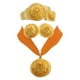 thumbnail image 1 of 4x Conjunto De Joyas Collar Brazalete Anillo Pendientes Elegante Para Banquete De Boda Naranja, 1 of 1