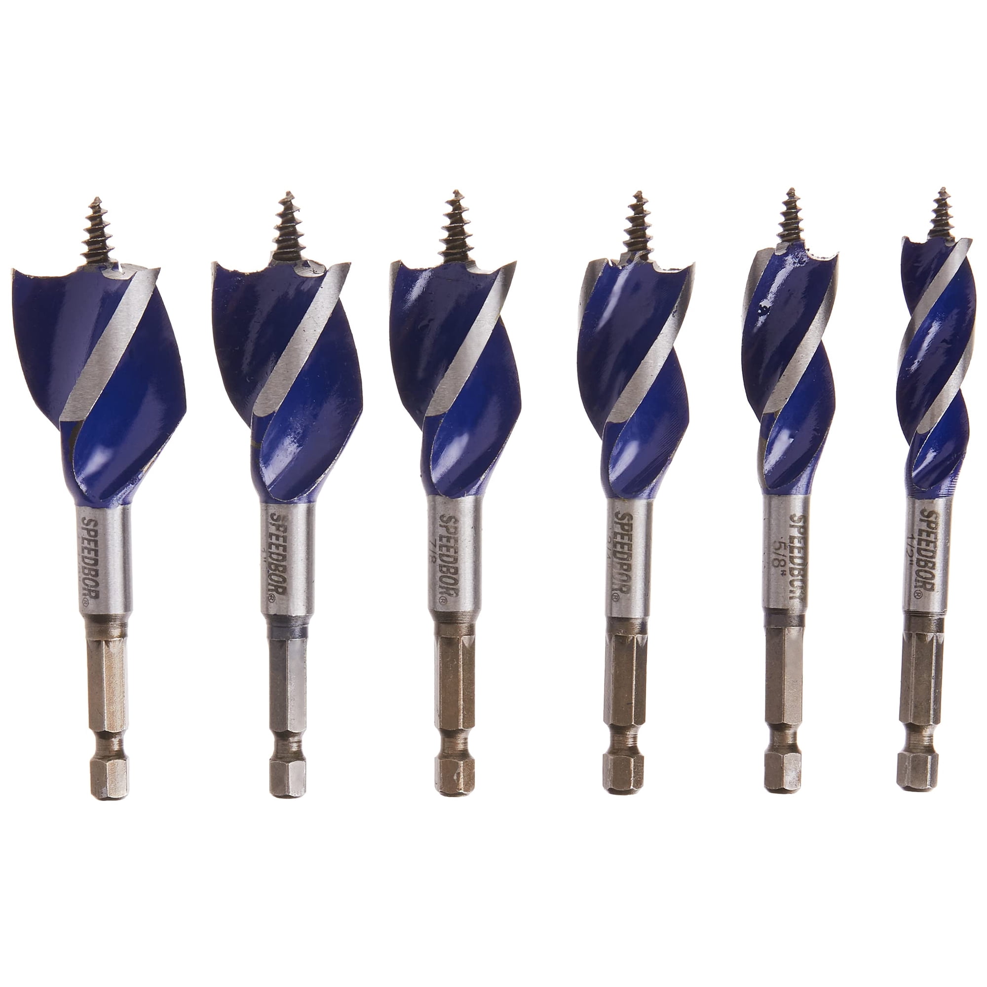 Juego De Brocas Irwin Speedbor Para Madera, 6 Piezas, 4 Pulgadas