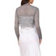 thumbnail image 3 of INSPIRE CHIC Bolero de Encaje para Mujer Chaqueta Abierta Frontal de Manga Larga con Diseño Floral Gris M, 3 of 6