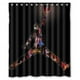 thumbnail image 1 of Cortina de ducha con diseño de baloncesto "I Love Basketball" con ganchos, tamaño 60 x 72 pulgadas, 1 of 3