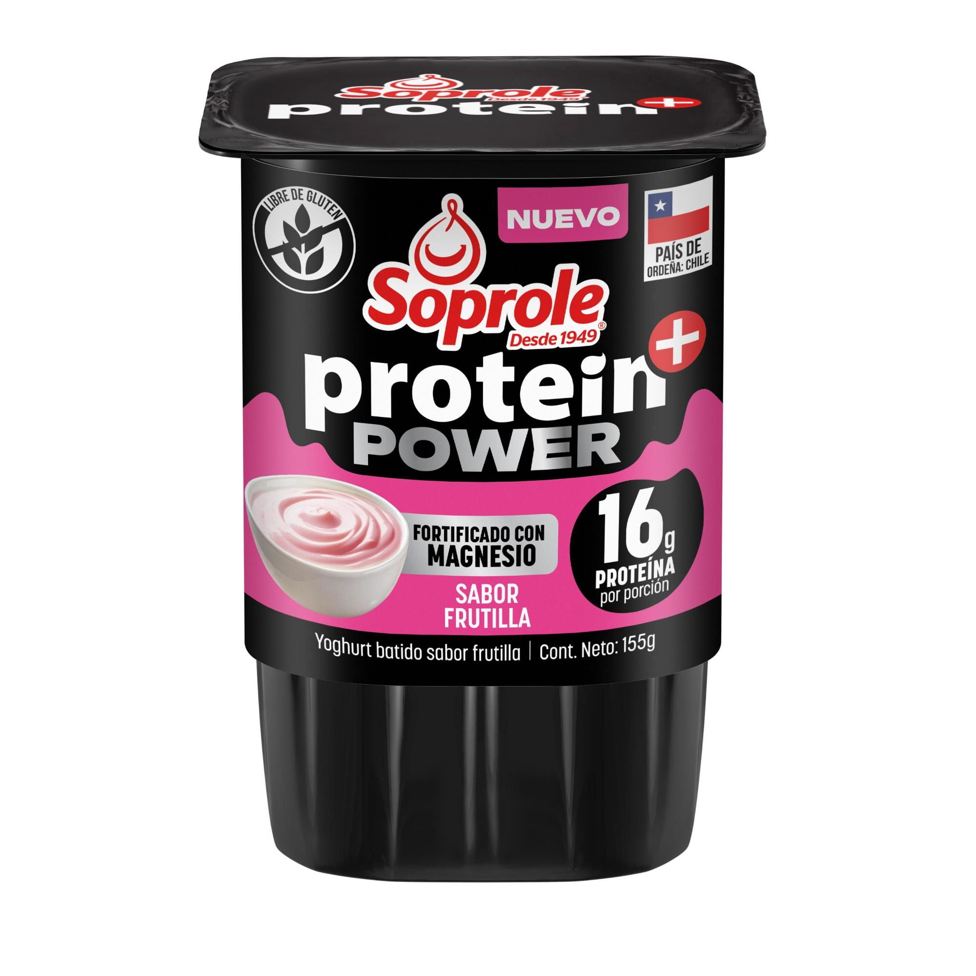 Yoghurt Protein+ Power Frutilla 155 g Soprole