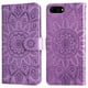 thumbnail image 1 of Funda tipo cartera FOXDOCK para iPhone 7 Plus/8 Plus , diseño girasol en relieve, cuero PU, cierre magnético, soporte y tarjetero, 1 of 5