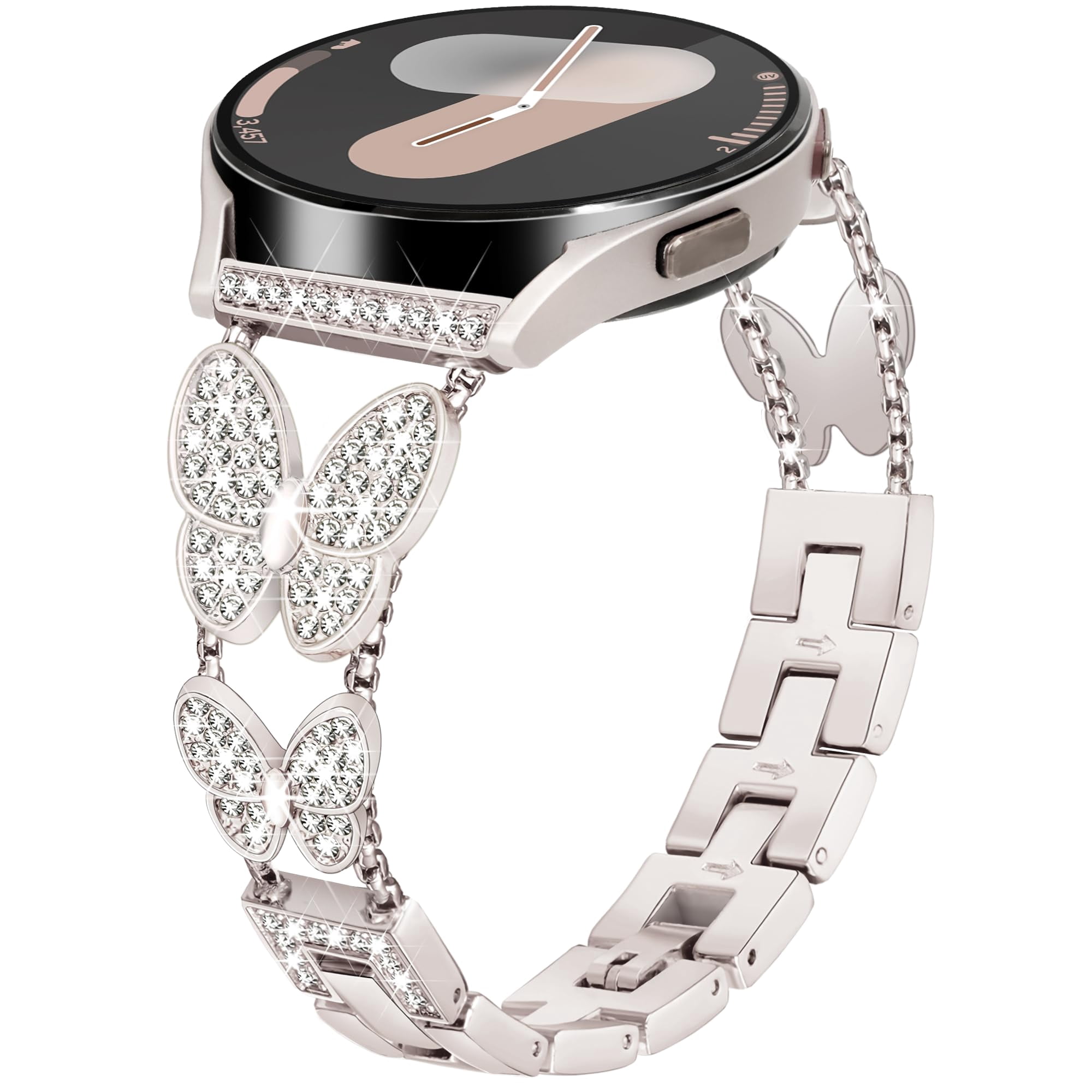 Correa De Reloj G-ficu De Metal Con Forma De Mariposa De 20 Mm Para Samsung Galaxy