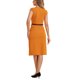 thumbnail image 3 of INSPIRE CHIC Vestido Elegante de Mujer con Mangas Cortas y Cinturón para el Trabajo Vestidos de Tubo Naranja XL, 3 of 6