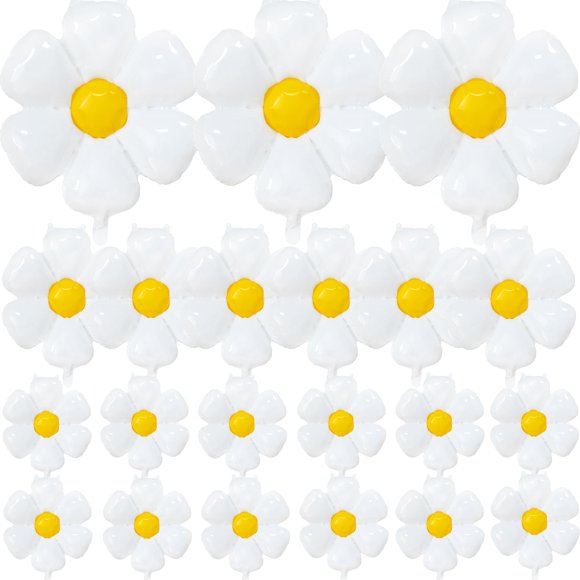 Set de 21 globos margarita EUVBOKW 43 cm/28 cm/16 cm
