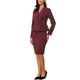 thumbnail image 4 of INSPIRE CHIC Conjunto de Traje de Mujer Regreso a Clases para Maestras Conjuntos de Negocios Blazer Peplum sin Cuello Traje Formal de Falda Lápiz Conjunto de 2 Piezas L Burdeos, 4 of 6