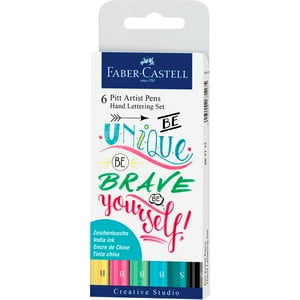 Faber Castell - Marcador Lettering Tonos Pasteles Faber-Castell X6 Uds.