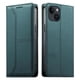 thumbnail image 2 of Funda tipo cartera con bloqueo RFID para iPhone 15 Plus cubierta magnética de cuero con tapa y soporte Verde, 2 of 6