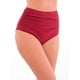 thumbnail image 2 of Bikini calzón pin up drapeado rojo brillante, 2 of 4