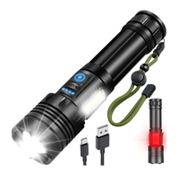 Genérico - Linterna Táctica Led Brillante De 90000 Lm Recargable Tipo-C