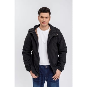 Likeshop - Chaqueta Impermeable Hombre Forro Interior Piel Capucha 0002
