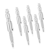 Magideal - Conector Tipo I/M De 6 Piezas De 1/4 De Pulgada, Boquilla De Soplado De Aire, Boquilla De Compresor, Bolígrafo Soplador Portátil Para Espacios Finos, Plata