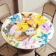 thumbnail image 5 of Eevee: Evoluciones estéticas-theme Fitted Round Tablecloths Elastic Edged Table Covers Waterproof Table Cloth for Kitchen Holiday Party Tables Decor 120cm, 5 of 6