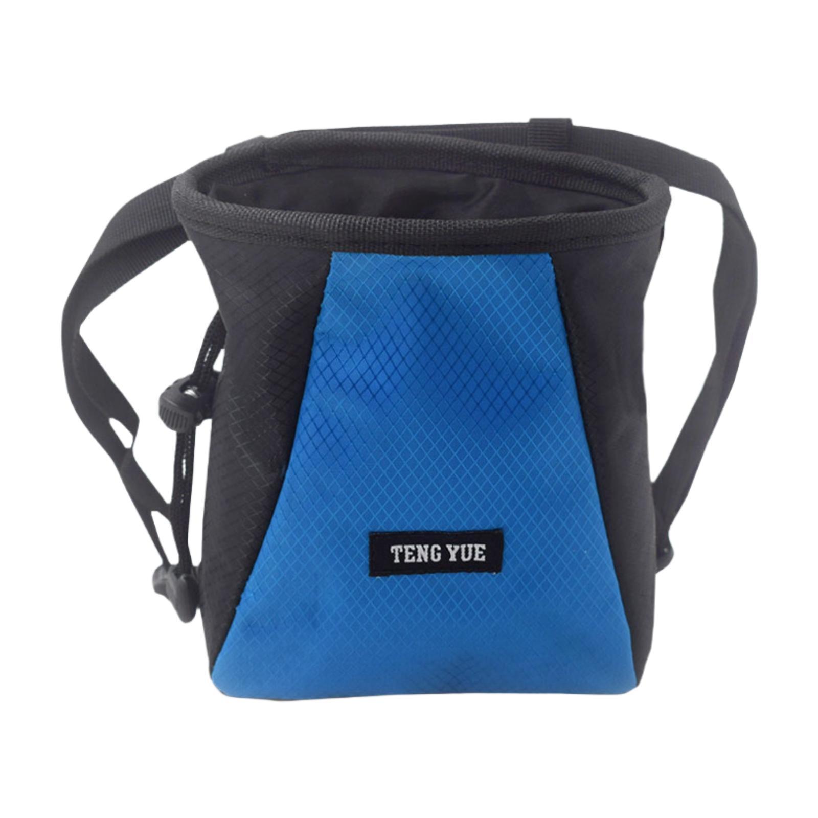 Magideal - Bolsa De Almacenamiento De Tiza, Ajustable, Resistente Al Desgaste, Con Cordón, Organizador Para Boulder, Pole Dance, Gimnasio, Levantamiento De Pesas Negro