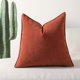 thumbnail image 1 of Xiao Hua Funda de almohada - 15.75×15.75 pulgadas, tamaño estándar, juego de 2 fundas de almohada, con cremallera, ideal para la decoración del hogar, 15.75×15.75 pulgadas, 2 piezas, rojo anaranjado, 1 of 3
