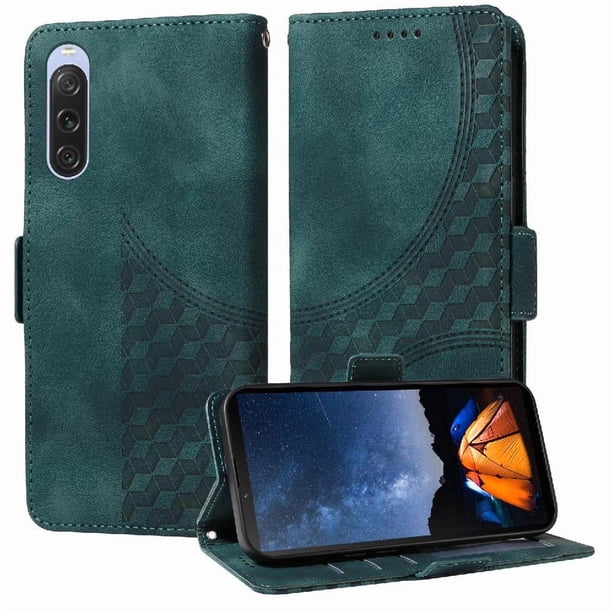 Carcasa FOXDOCK Sony Xperia 10 V de cuero PU, diseño acolchado clásico, protección contra caídas y rayones