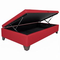 Vitelio - Base De Cama 1 Plaza Baúl Rojo